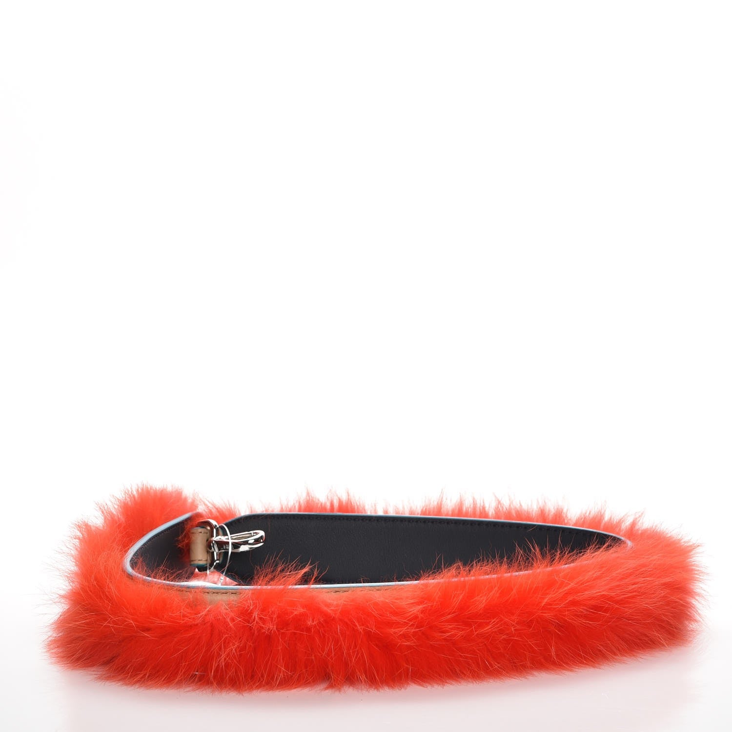 Fendi Fox Fur Strap You Red Navy 2 of 5