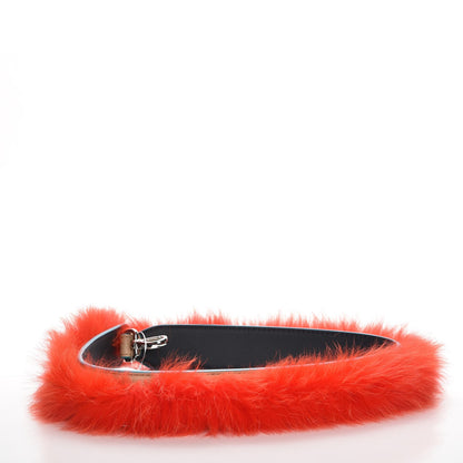 Fendi Fox Fur Strap You Red Navy 2 of 5