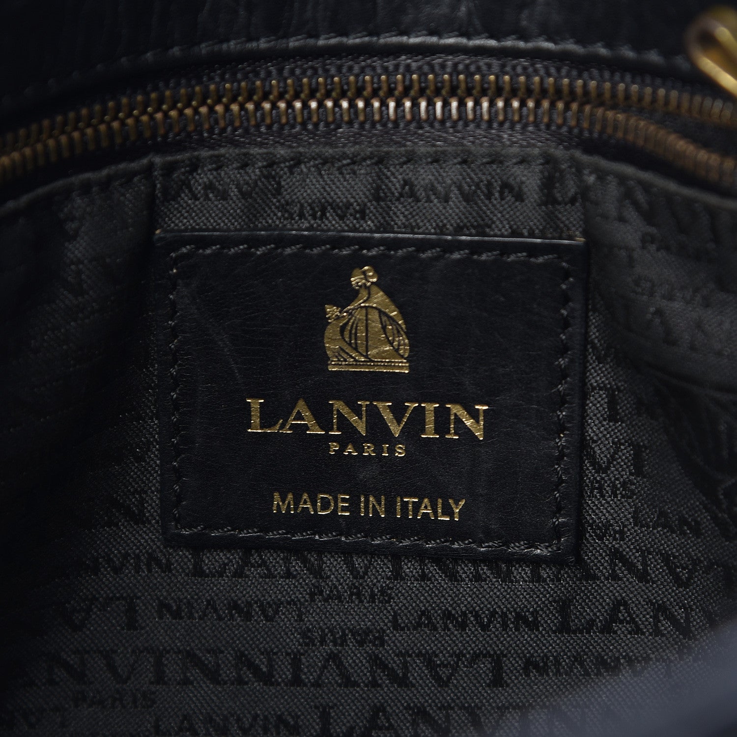 Lanvin Hammered Calfskin Medium Happy Edgy Shoulder Bag Black 6 of 13