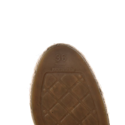 Chanel Lambskin CC Espadrilles 36 Beige Black 9 of 10
