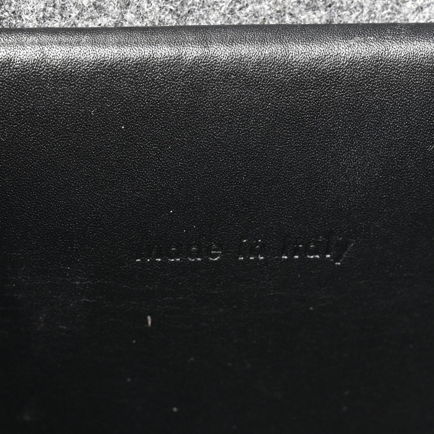 Felt Smooth Calfskin Mini Belt Bag Grey Black