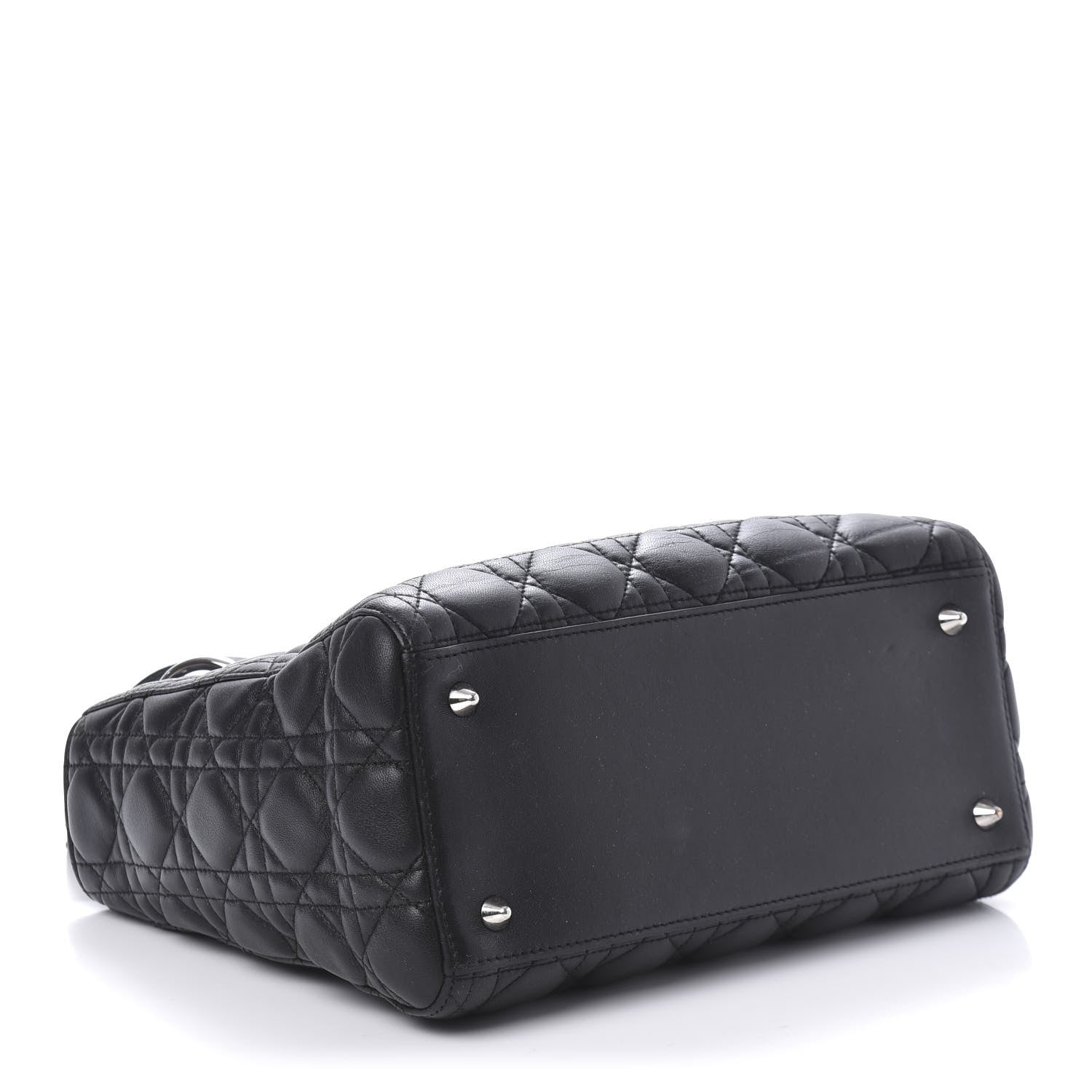 Christian Dior Lambskin Cannage Medium Lady Dior Black 4 of 10