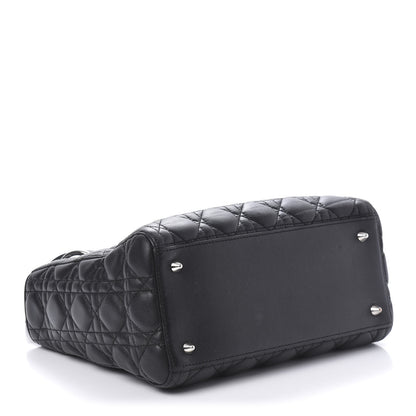 Christian Dior Lambskin Cannage Medium Lady Dior Black 4 of 10