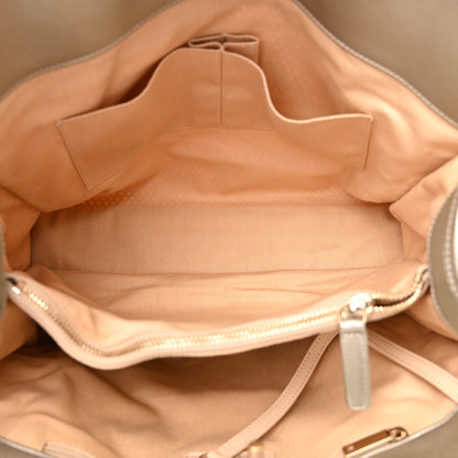 Chanel Metallic Calfskin Perforated Up In The Air Tote Light Gold 6 of 12