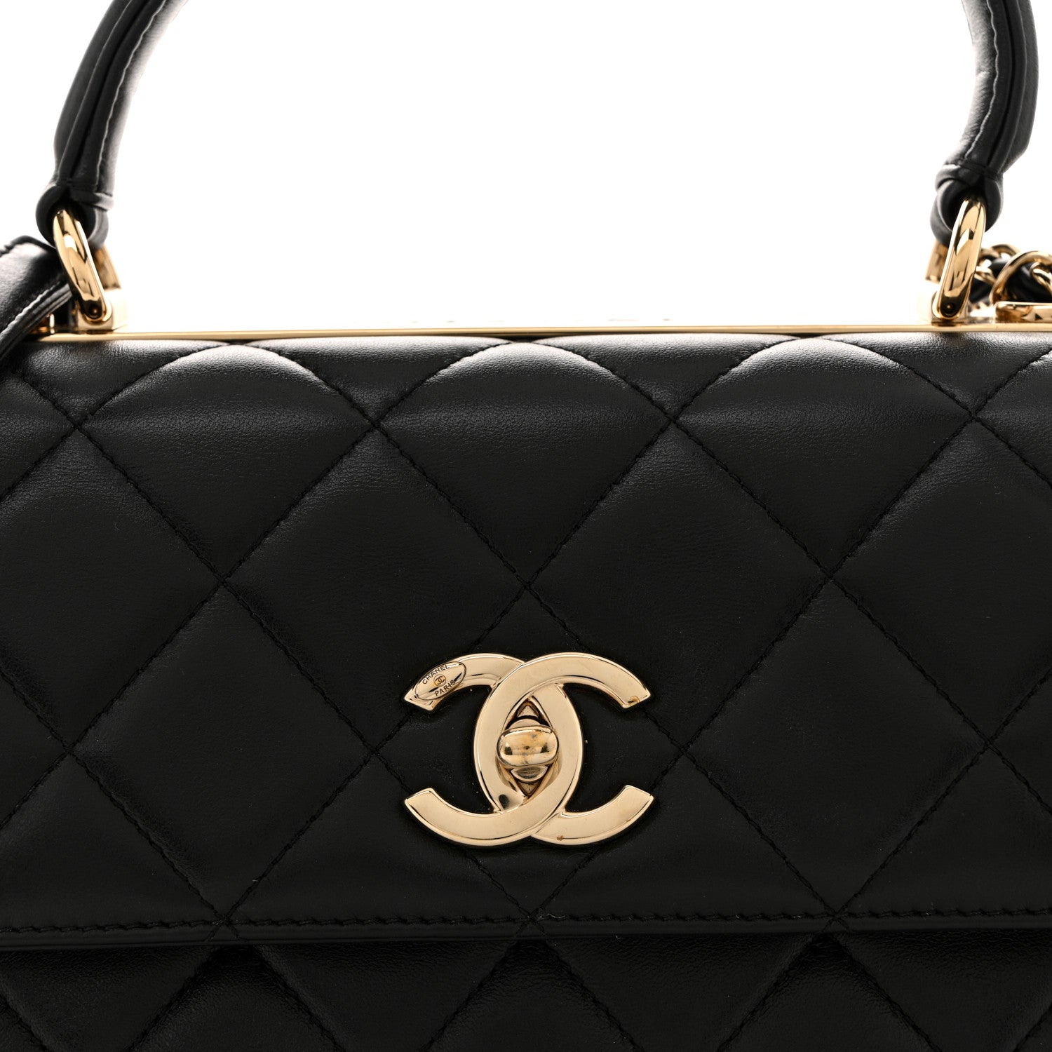 Chanel Lambskin Quilted Small Trendy CC Dual Handle Flap Bag Black 8 of 14