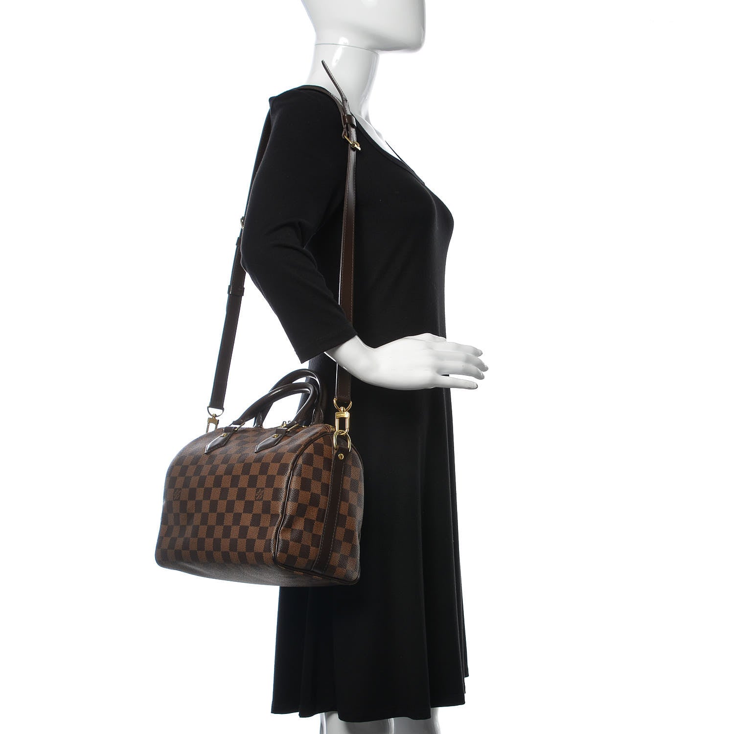 Louis Vuitton Damier Ebene Speedy Bandouliere 25 2 of 10