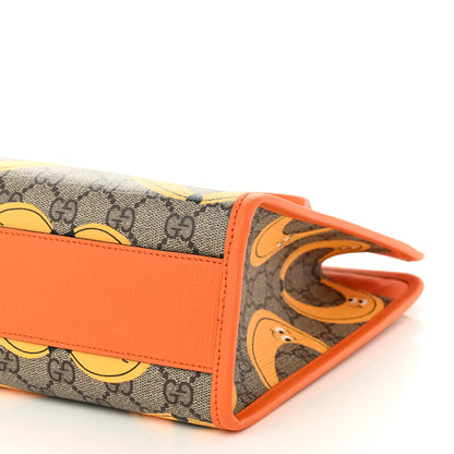 Gucci GG Supreme Monogram Banana Childrens Tote Beige Ebony Multicolor Carrot Orange 10 of 10