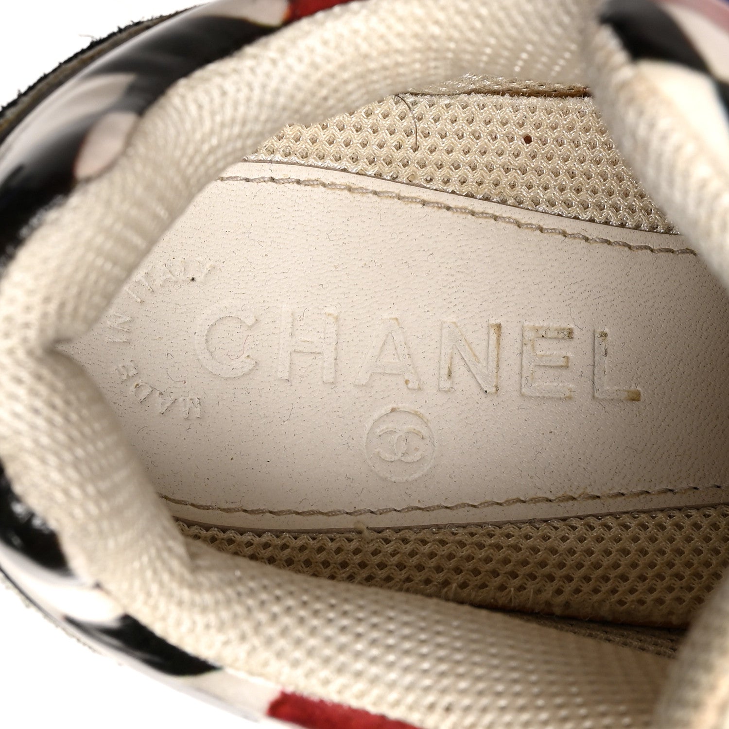 Chanel Vinyl Calfskin Suede Womens CC Sneakers 39 Multicolor 6 of 10