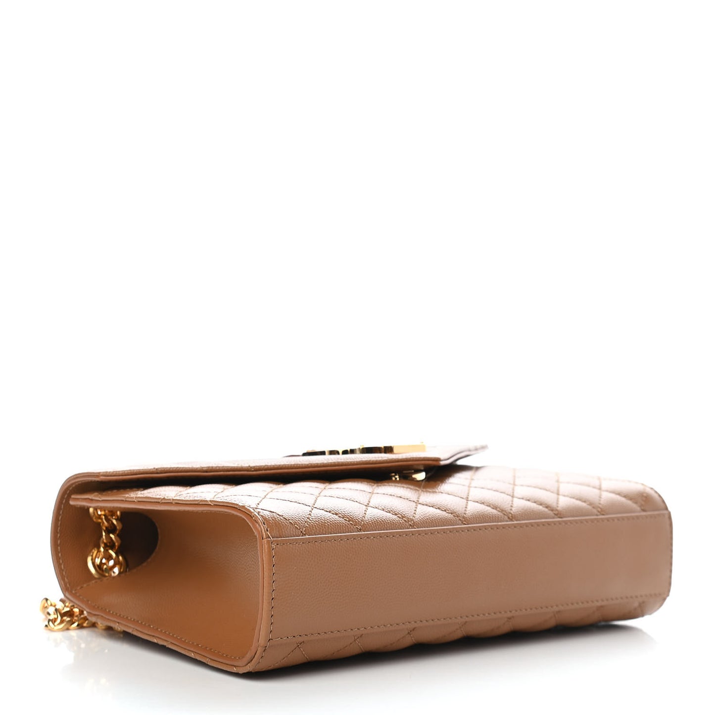 Grain De Poudre Textured Mixed Matelasse Triquilt Medium Monogram Satchel Dune