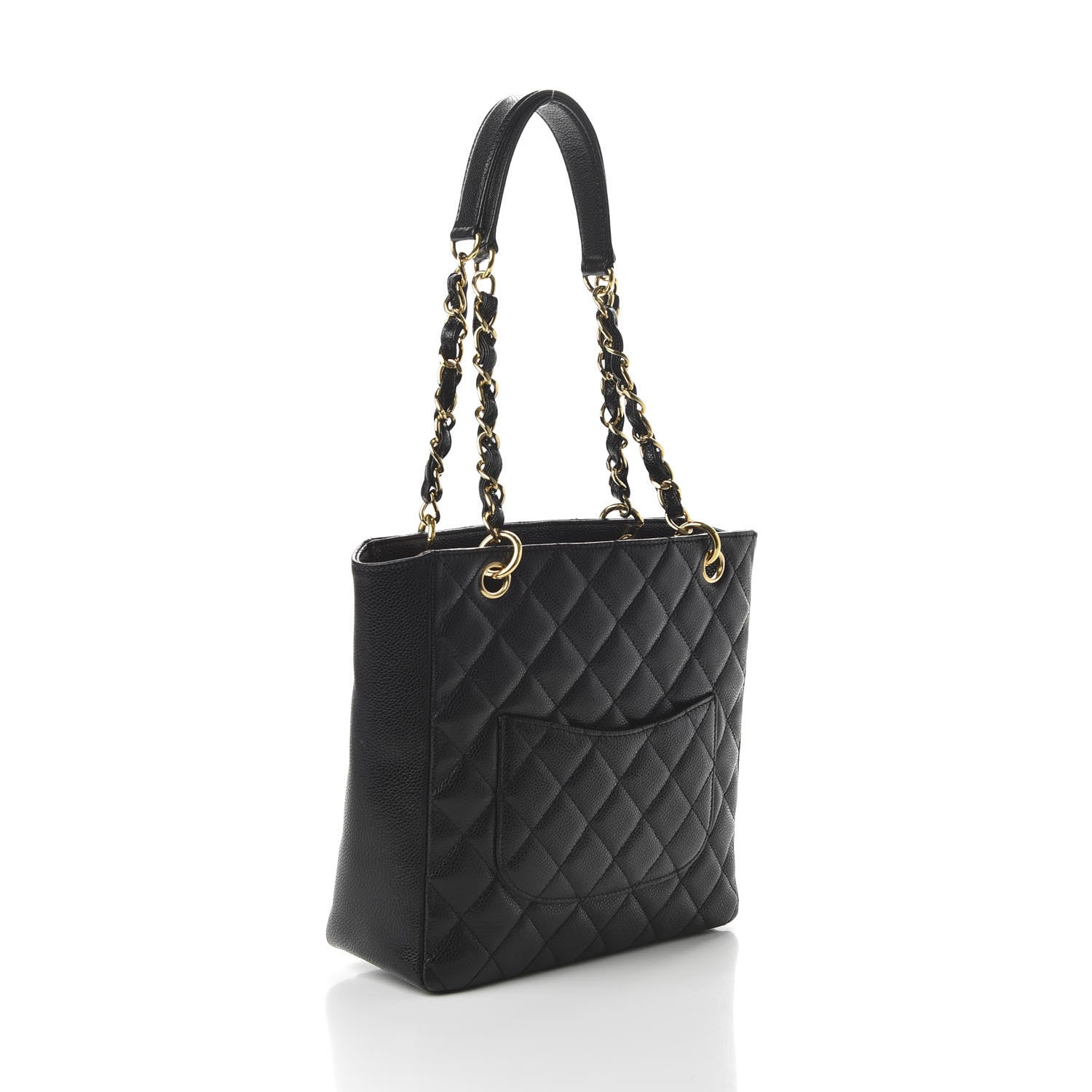 Chanel Caviar Quilted Petit Shopping Tote PST Black 3 of 10