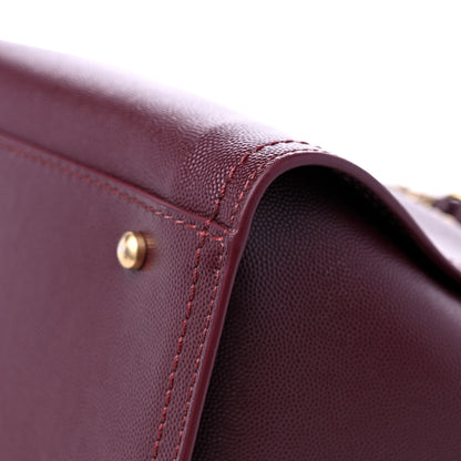 Chanel Caviar Small Studded Deauville Tote Burgundy 9 of 11