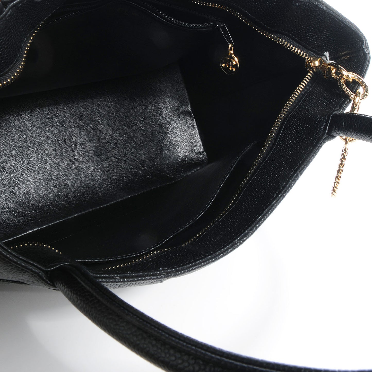Caviar Quilted Medallion Tote Black