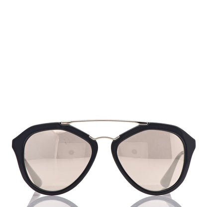 Prada Acetate Metal Cinema Sunglasses SPR 12Q Black 2 of 8