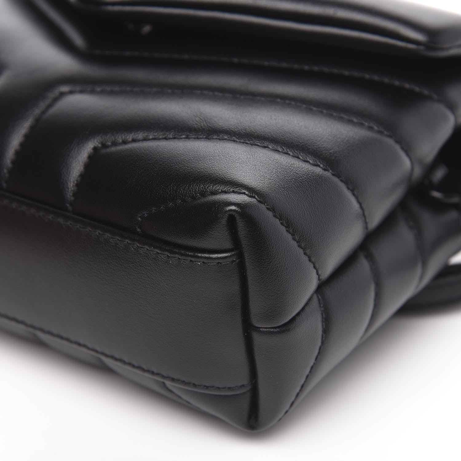 Saint Laurent Calfskin Y Quilted Monogram Toy Loulou Crossbody Bag Black 11 of 11