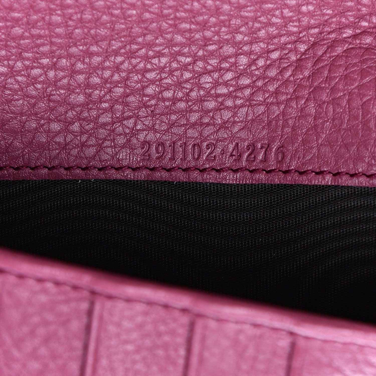 Gucci Pebbled Calfskin Soho Zip Around Wallet Peonia Flower 6 of 10