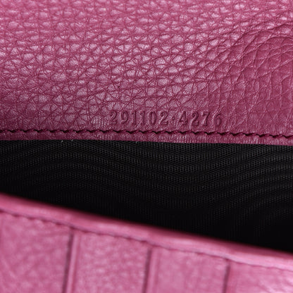 Gucci Pebbled Calfskin Soho Zip Around Wallet Peonia Flower 6 of 10