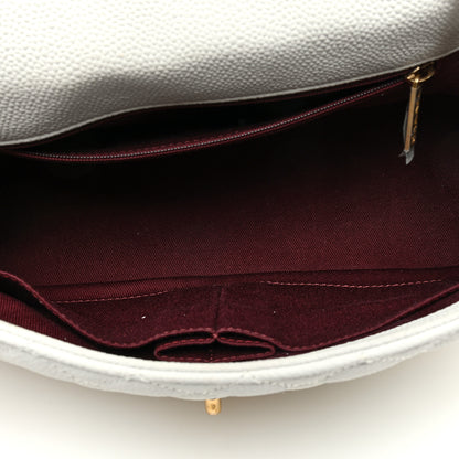 Chanel Iridescent Caviar Quilted Medium Globe Trotter Flap White 5 of 14