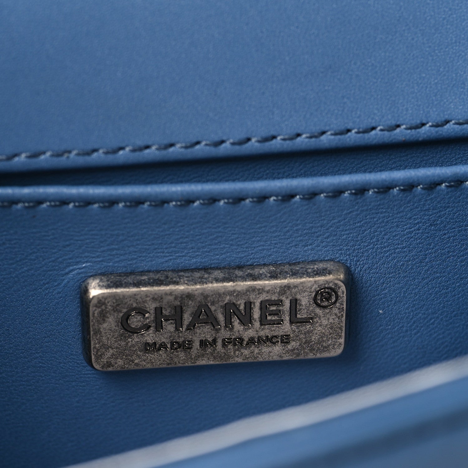 Chanel Galuchat Stingray Small Boy Flap Blue 6 of 13