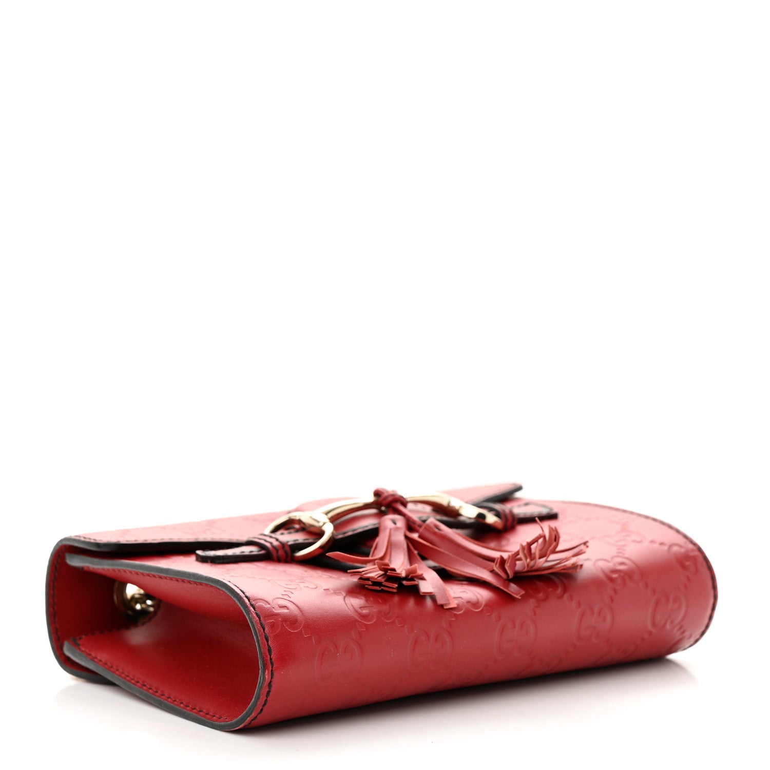 Gucci Guccissima Mini Emily Chain Shoulder Bag Red 4 of 11