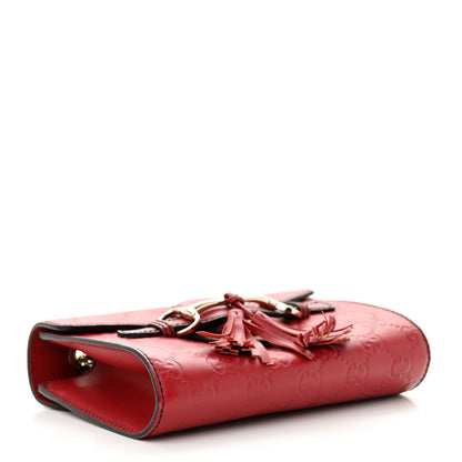 Gucci Guccissima Mini Emily Chain Shoulder Bag Red 4 of 11