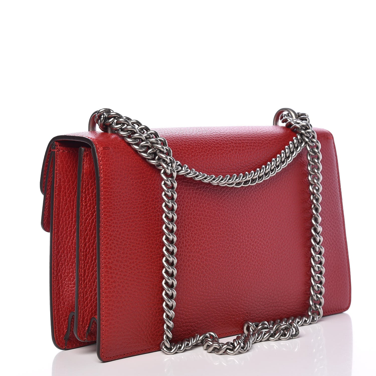 Gucci Dollar Calfskin Swarovski Crystal Small Dionysus Shoulder Bag Hibiscus Red 3 of 10
