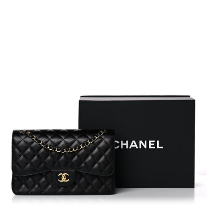 Chanel Caviar Quilted Jumbo Double Flap Black 13 of 13