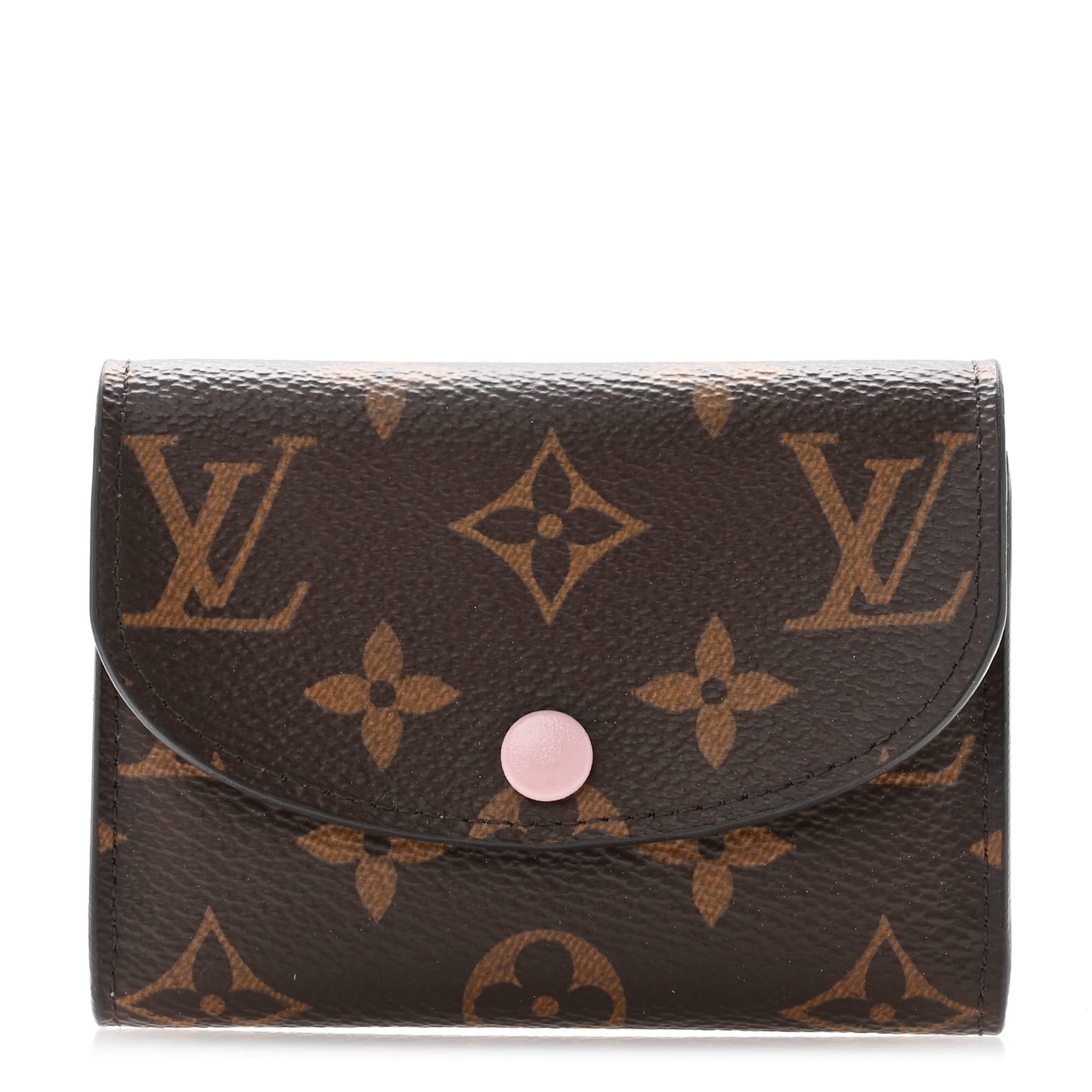 Damier Ebene Rosalie Coin Purse Rose Ballerine
