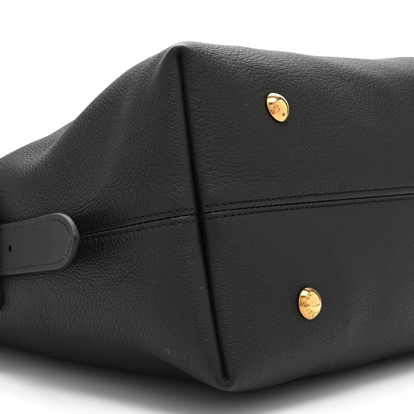 Grained Calfskin Low Key Hobo MM Black