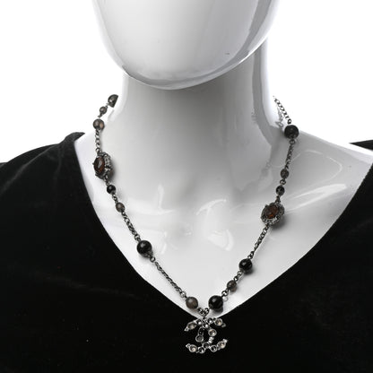 Chanel Ruthenium Baroque CC Pendant Necklace Black 2 of 5