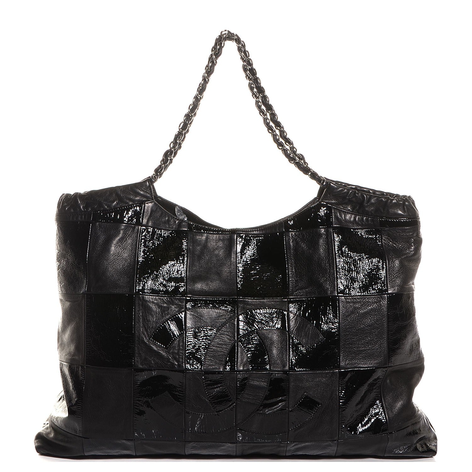 Chanel Patent Patchwork Large Brooklyn Tote Black 1 of 7