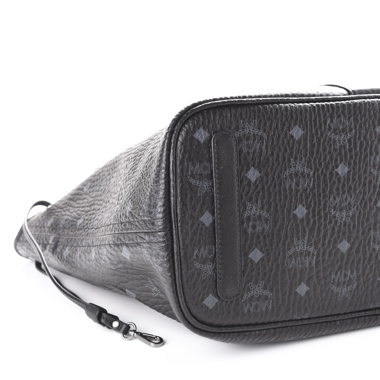 MCM Visetos Medium Liz Reversible Shopper Tote Black 10 of 15