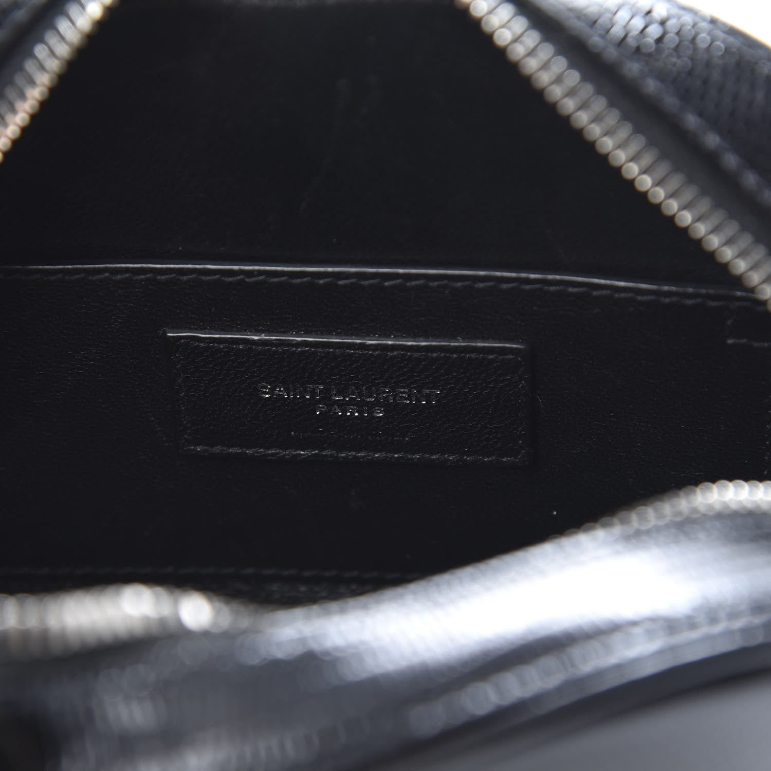 Saint Laurent Calfskin Lizard Embossed Le 61 Camera Bag Black 6 of 11