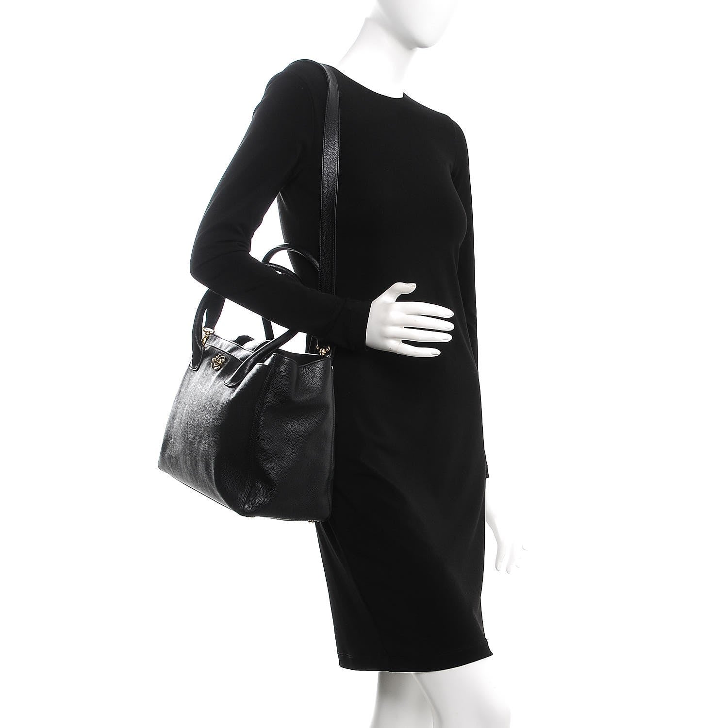 Chanel Calfskin Cerf Executive Shopper Tote Black 2 of 10