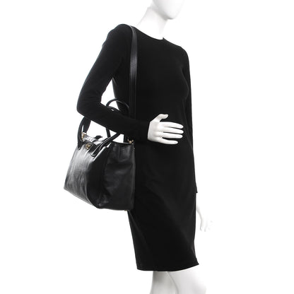 Chanel Calfskin Cerf Executive Shopper Tote Black 2 of 10