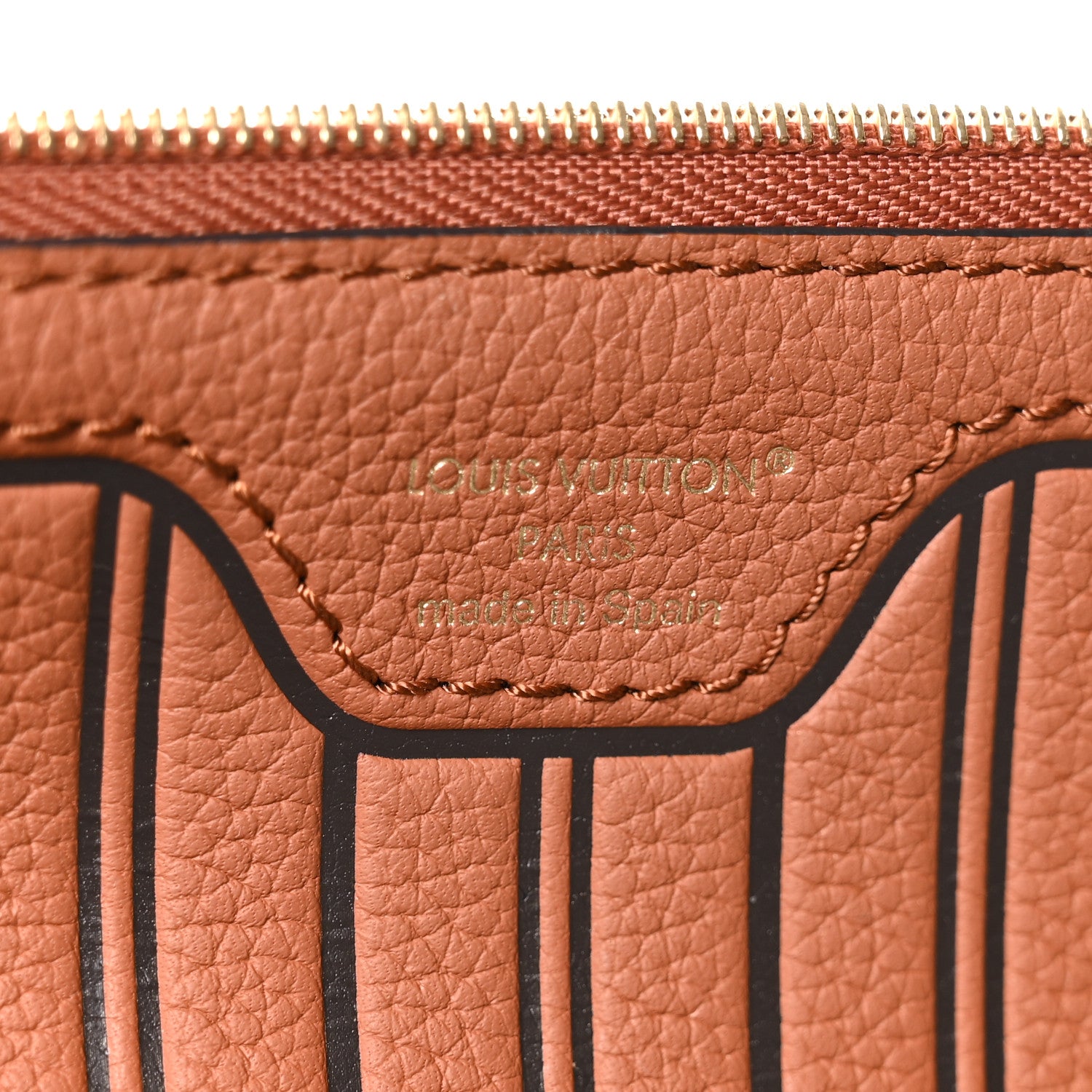 Louis Vuitton Monogram Calfskin Neo Neverfull Inside Out MM Tan 12 of 18