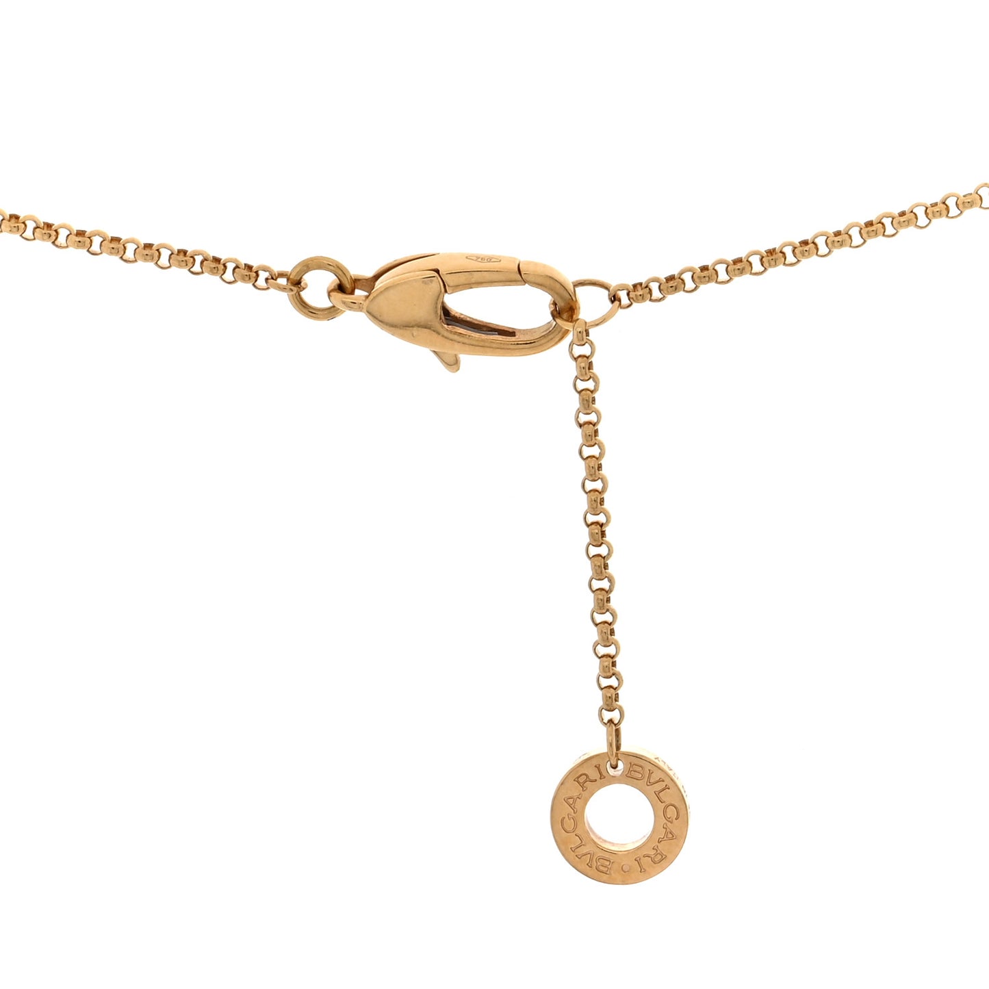 18K Yellow Gold Black Onyx BVLGARI BVLGARI Pendant Necklace