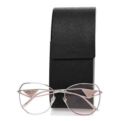 Prada Metal Symbole Triangle Logo Sunglasses SPR57Y Pink 9 of 9