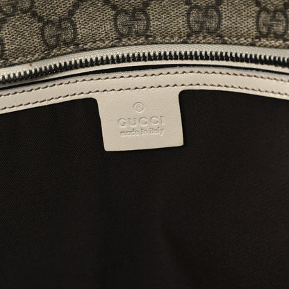 Gucci GG Supreme Monogram Large Zippered Shopping Tote Off White 6 of 10