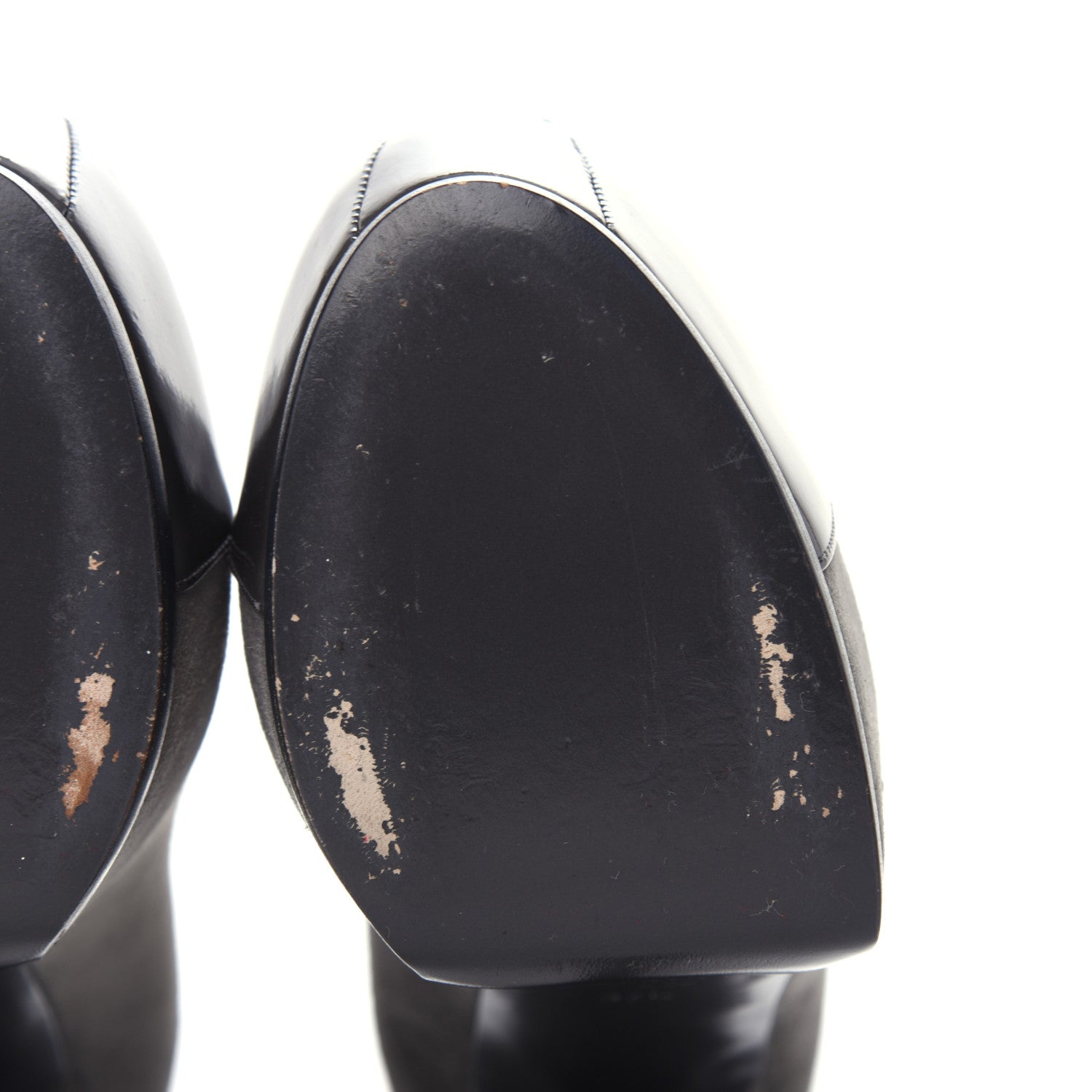 Saint Laurent Suede Patent Tribtoo 105 Cap Toe Pumps 37.5 Grey 8 of 9