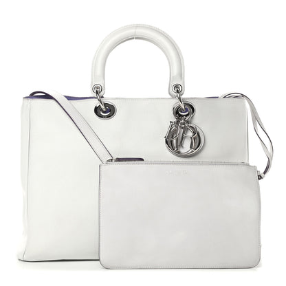 Christian Dior Smooth Calfskin Large Diorissimo Tote White 1 of 14