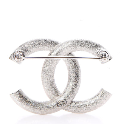 Chanel Baguette Crystal CC Brooch Silver 2 of 4