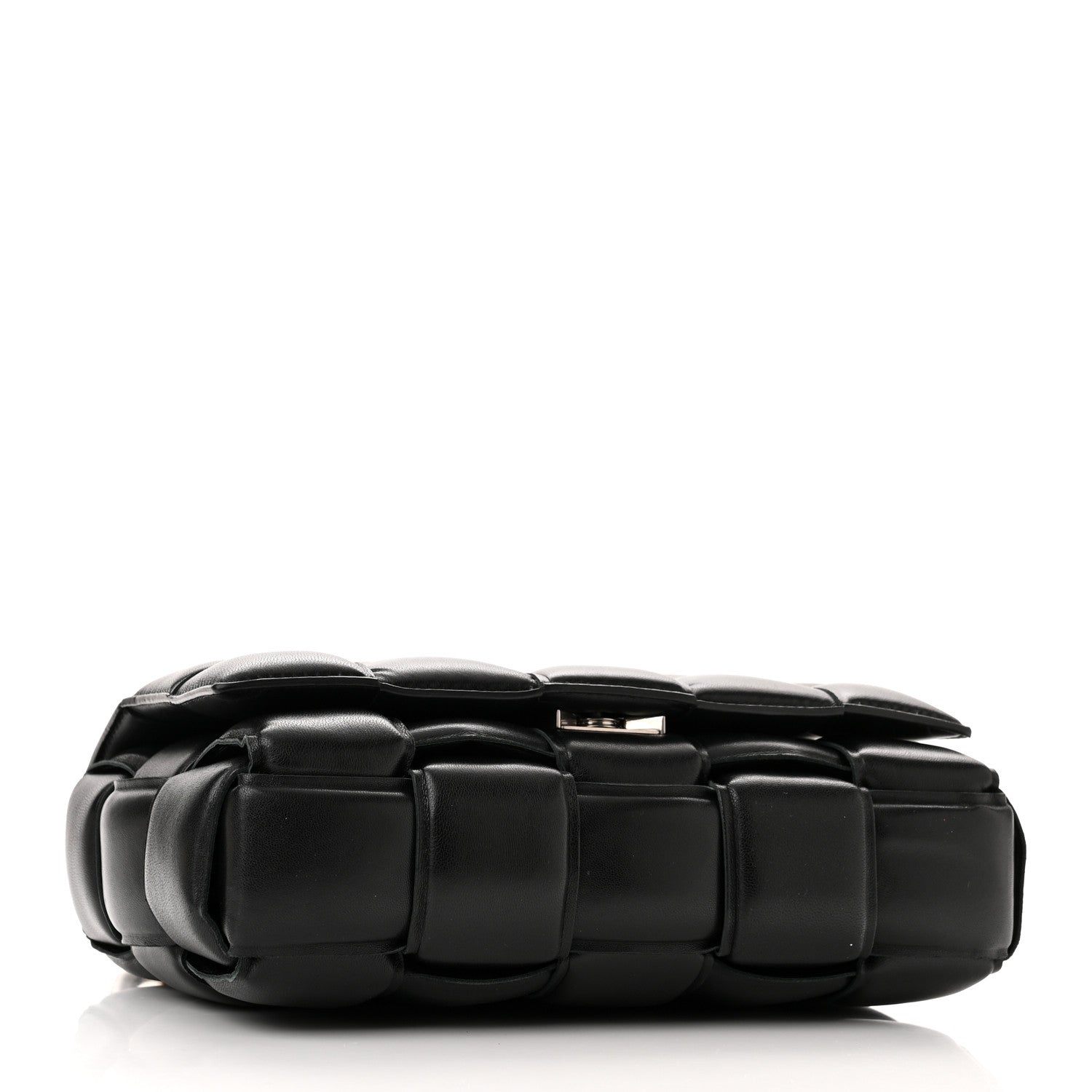 Bottega Veneta Lambskin Maxi Intreccio Padded Chain Cassette Crossbody Bag Black 4 of 10