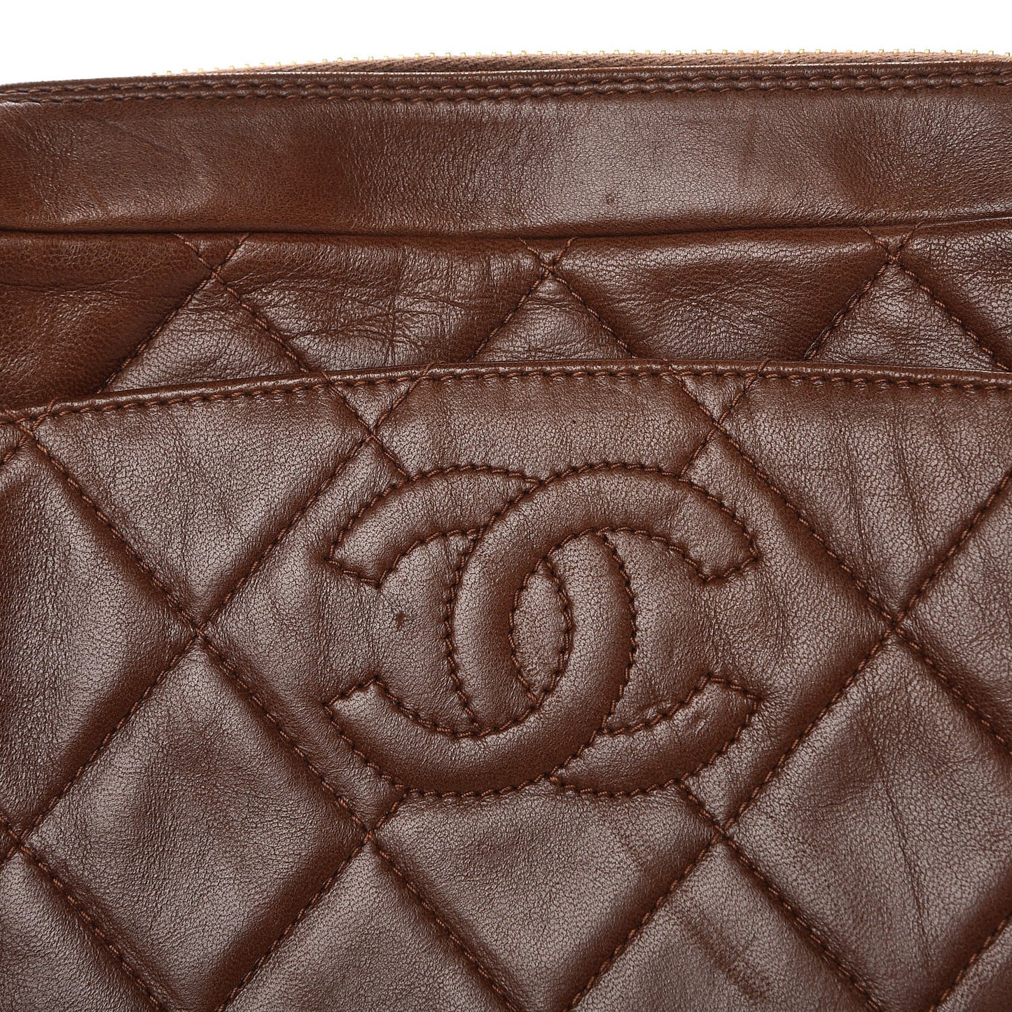 Lambskin Shoulder Bag Light Brown