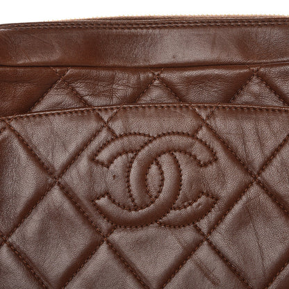 Chanel Lambskin Shoulder Bag Light Brown 6 of 14