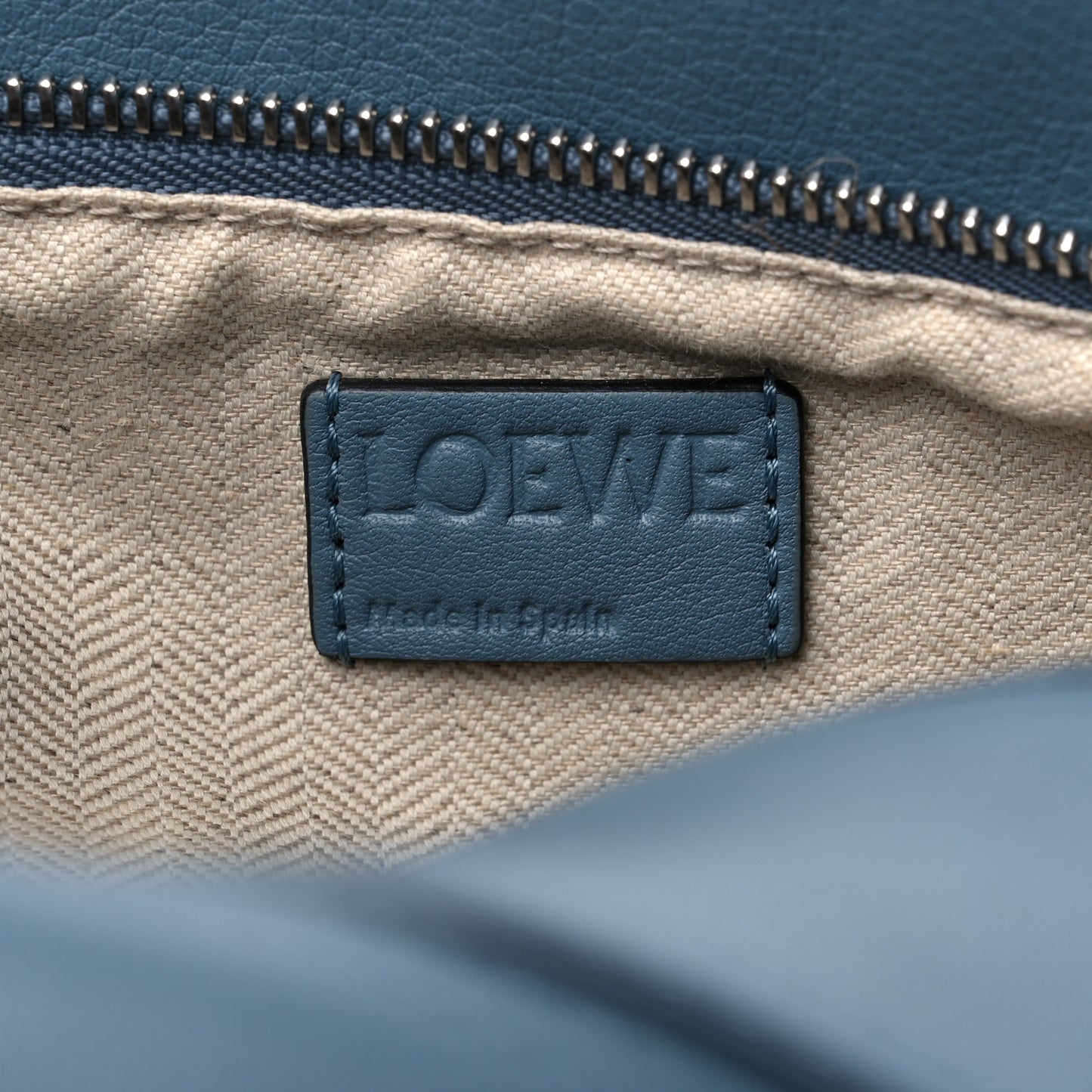 Calfskin Small Puzzle Bag Stone Blue