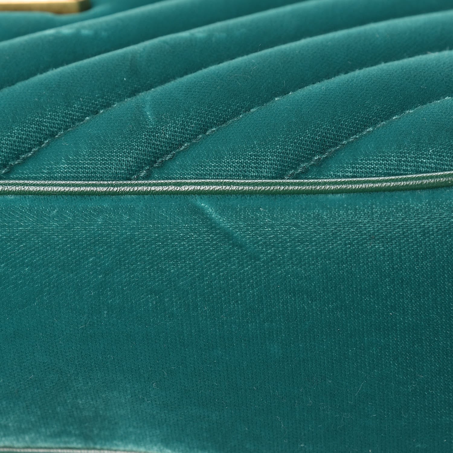 Saint Laurent Velvet Matelasse Monogram Lou Camera Bag Deep Malachite 16 of 20
