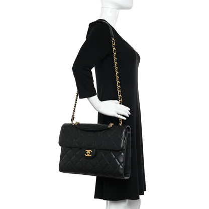 Chanel Caviar Quilted Carry Me Top Handle Flap Black 2 of 10