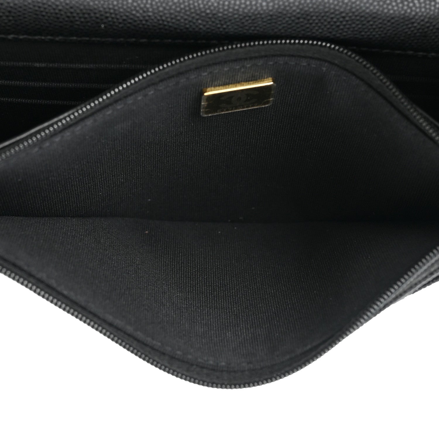 Chanel Shiny Caviar Quilted Strass CC Wallet On Chain WOC Black 6 of 13