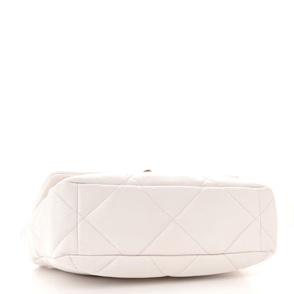 Chanel Lambskin Quilted Large Chanel 19 Flap White 4 of 10