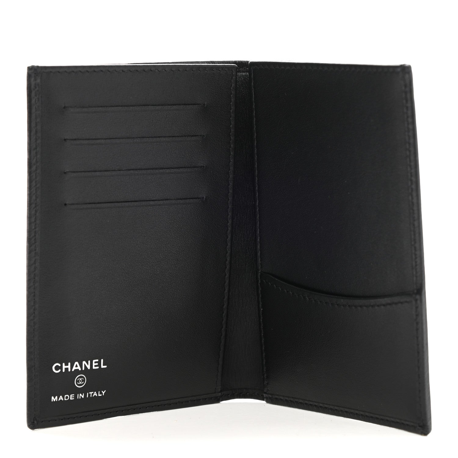 Chanel Calfskin Quilted Passport Holder Black 5 of 7